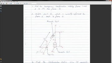 Worked Problems: Homogeneous Transformations for Multi-Joint Arms Part 3