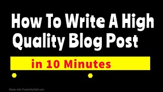 You Can Write a High-Quality Blog Post in 10 Minutes - A Full and Complete Jasper.ai Tutorial