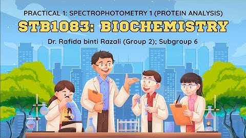 STB1083: Biochemistry (Spectrophotometry, Protein Analysis)