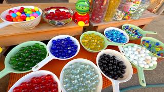 Marble Run Rainbow Art ⭐ Colorful Balls ASMR