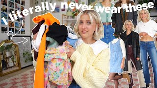 Styling clothes I BOUGHT but NEVER wear! (giving the low rise jeans another chance...)