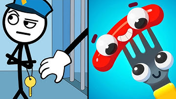 Play TikTok Gameplay: THIEF PUZZLE vs FORK N SAUSAGE — All Hard Levels Challenge Walkthrough - 2025