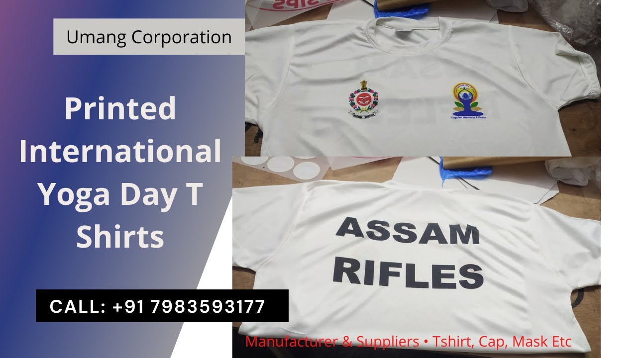 Cotton Yoga Day T Shirts, Size Small, Medium, Large, XL, XXL at