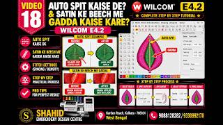 Information Satin Ke Beech Gaddha Kaise Kare & Auto Split Kaise De | Wilcom Tutorial Update