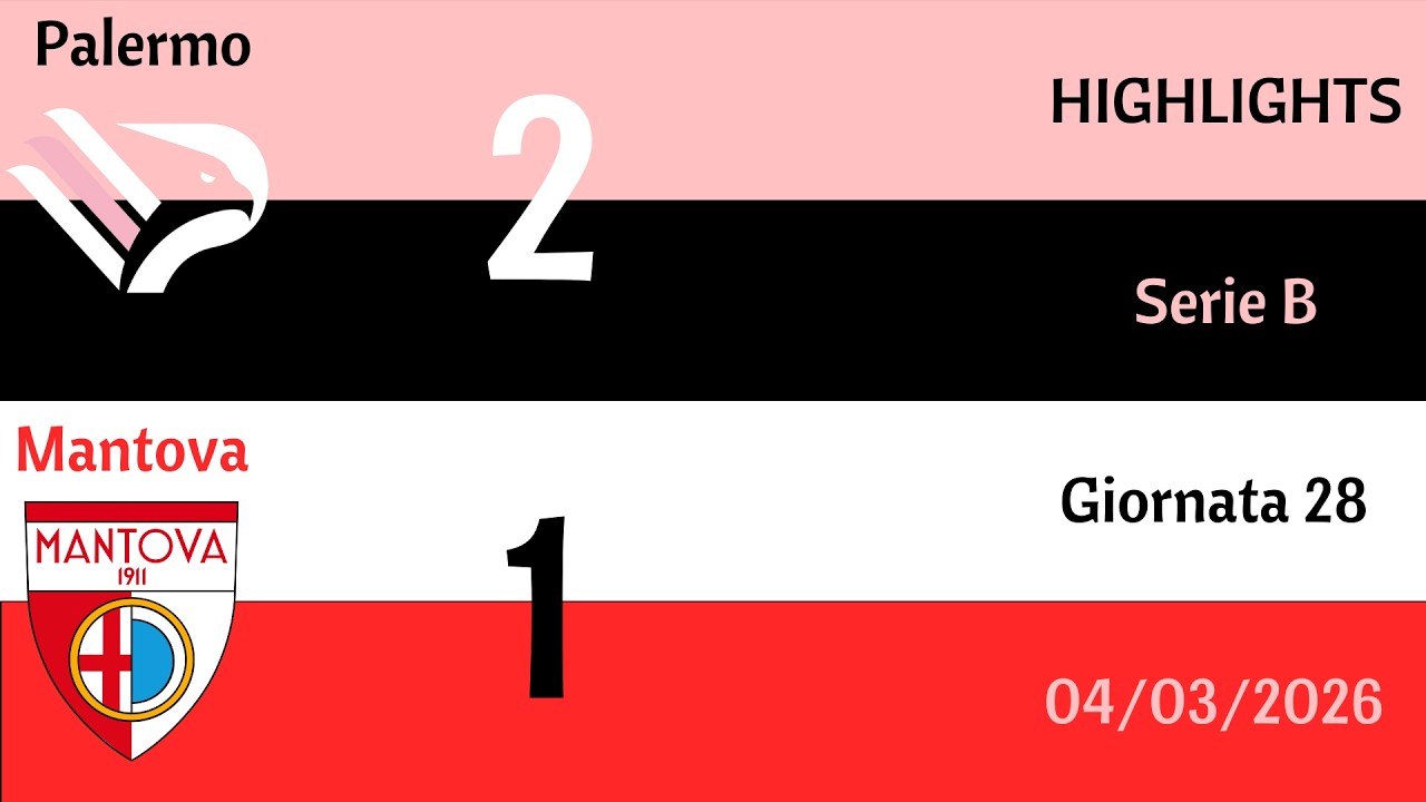Palermo - Mantova 2-1 | HIGHLIGHTS 28 Giornata di Serie B | 04/03/2026