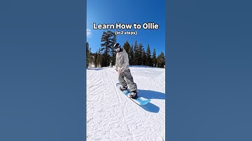 Learn how to ollie on your snowboard #snowboard #snowboarding