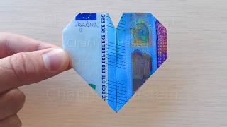 Money folding: Heart