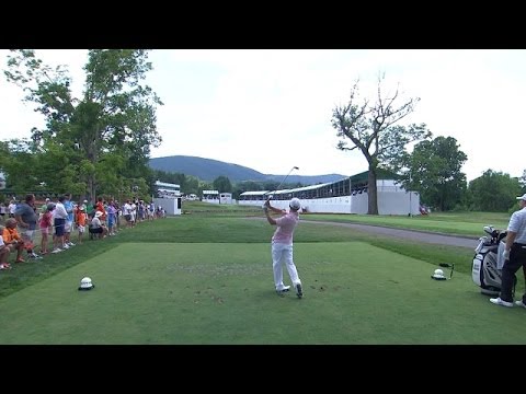 Bud Cauley scores an ace on No. 18 at The Greenbrier