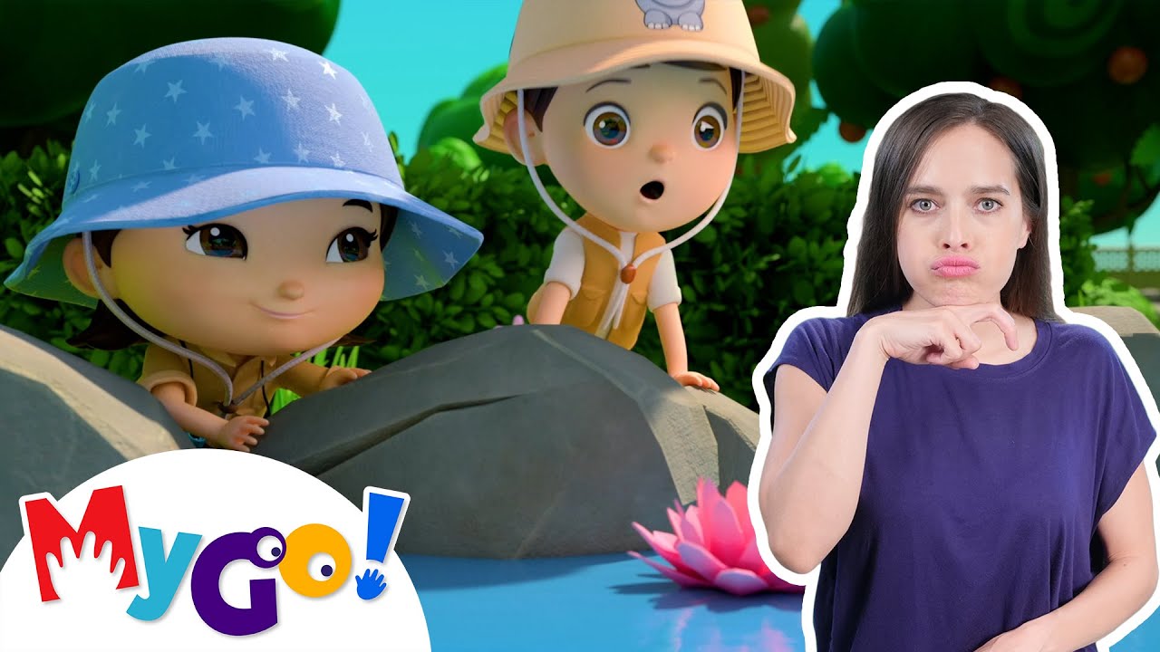 Five Little Speckled Frogs | MyGo! Sign Language For Kids | Lellobee Kids Songs