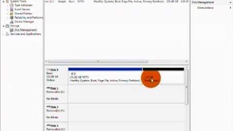 how to make partition in windows vista