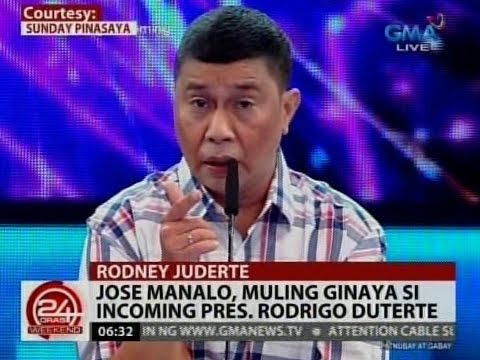 24 Oras Jose Manalo muling ginaya si incoming President Rodrigo Duterte