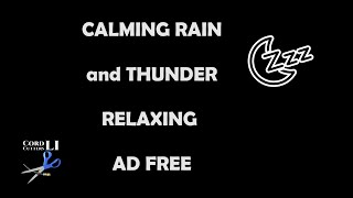 Black Screen with Calming Rain and Thunder - Get the Best Sleep