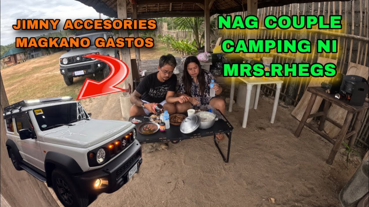 SUZUKI JIMNY ACCESORIES MAGKANO AT NAG COUPLE CAMPING KAMI NI MRS. 