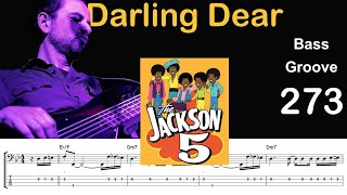 DARLING DEAR (Jackson Five) How to Play Bass Groove Cover with Score & Tab Lesson