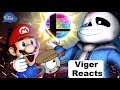 Viger Reacts to SMG4's "Sans's First Day in Smash Bros"