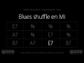 Blues shuffle en Mi (110 bpm) : Backing track