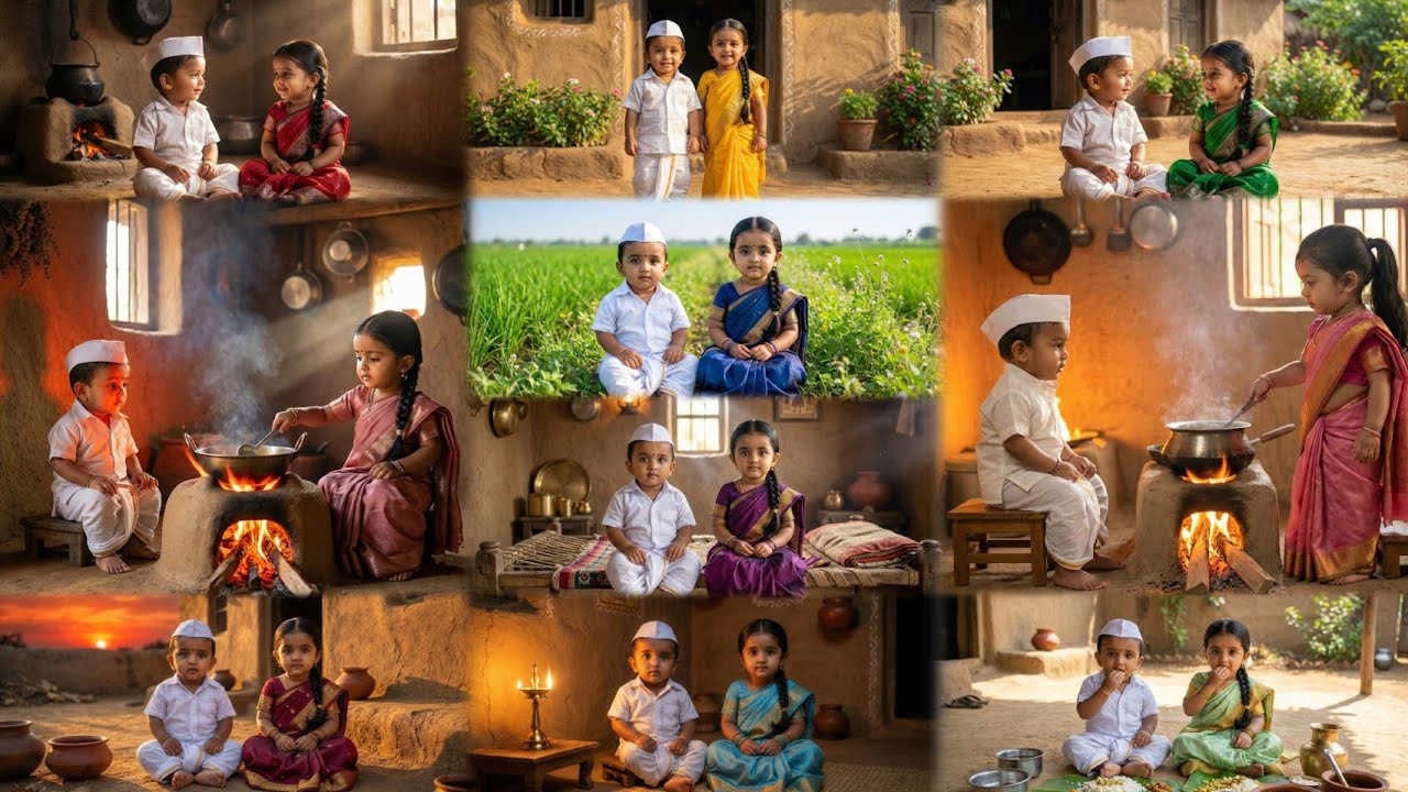 गोंडस baby couple ची गावाकडची cinematic comedy 😂