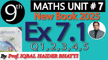 Chap # 7|  Coordinate Geometry | Ex 7.1 Q 1 to 5 | 9th Class  New Edition 2025 Math| Lec 2