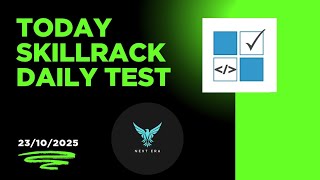 Today 23/10/2025 skillrack Daily test solution 