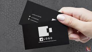 تصميم بطاقة عمل سوداء على الاليستريتور|| business card black design in illustrator