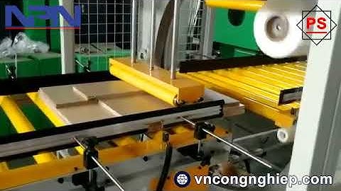 Máy quấn màng cho ván gỗ, khung cửa gỗ sau cắt CNC | vncongnghiep.com | NPN