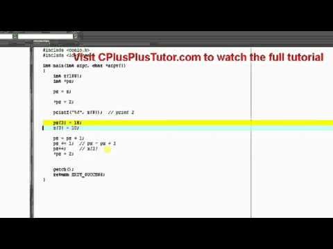 C Programming Tutorial _ 22  - Pointers and Arrays - Part 3 [HD]x.flv
