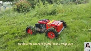 China made lawn mower robot low price for sale, chinese best industrial remote control lawn mower screenshot 5
