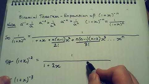 Binomial Expansion when n is negative