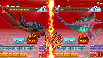 NEW ASTAROTH VS LEVIATHAN GAMEPLAY (DEMON VS DEMON) - Hungry Shark Evolution