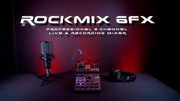 The New Rockville ROCKMIX 6FX 6 Channel Mixer USB Computer Recording Interface with Effects (DEMO)