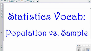 Statistics Vocab: Population vs. Sample