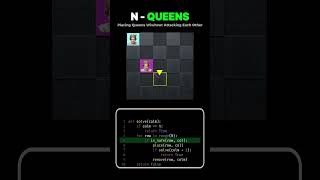 N-QUEENS visualization | coding visuals #coding #trending #python