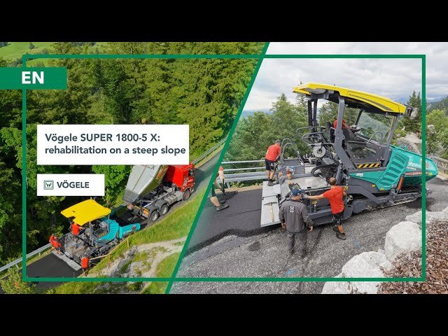 VÖGELE SUPER 1800-5 X: Pavement Rehabilitation on Winding Road to Falkenstein Castle Ruins | Allgäu