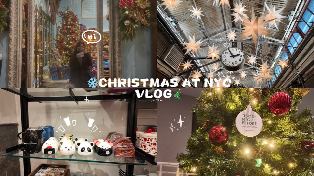 🎄Christmas at NYC Vlog ❄️: Mariebelle New York🍰, Chelsea Market/Little Island ￼& Bryant Park