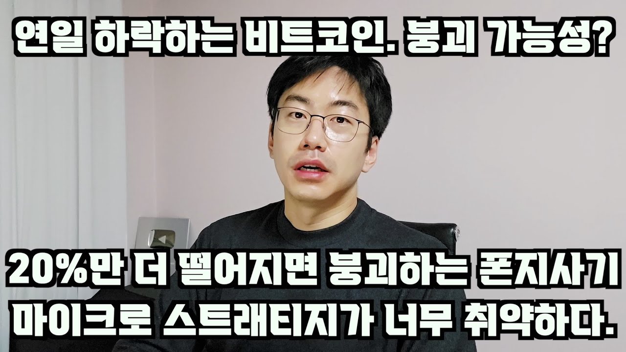 연일 하락하는 비트코인. 공매도 세력에겐 너무나 매력적인, 너무나 취약한 마이크로 스트래티지가 핵심이다.