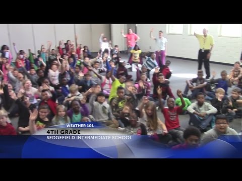 Rob Fowler visits the 4th grade at Sedgefield Intermediate School for Weather 101