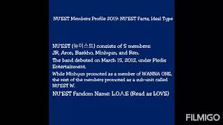 NU'EST MEMBERS AND PROFILE BIODATA