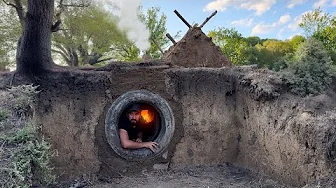 Building a Secret Dugout for Survival Hidden from the World