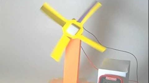 Slow Motion Video of Mechatronic Wind Turbine Created in Fab@School Designer