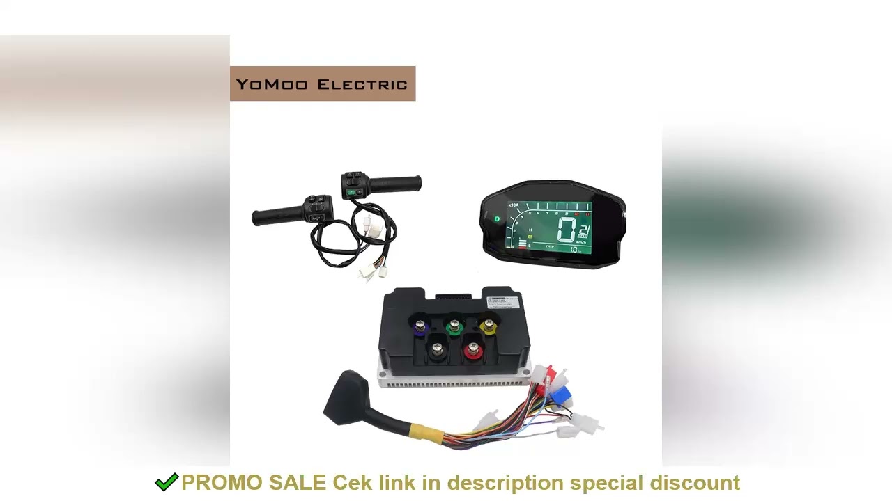 Fardriver ND72450 V2 48V-72V DC 200A BLDC Sine Wave Motor Controller With DKD Display With T08 Throt