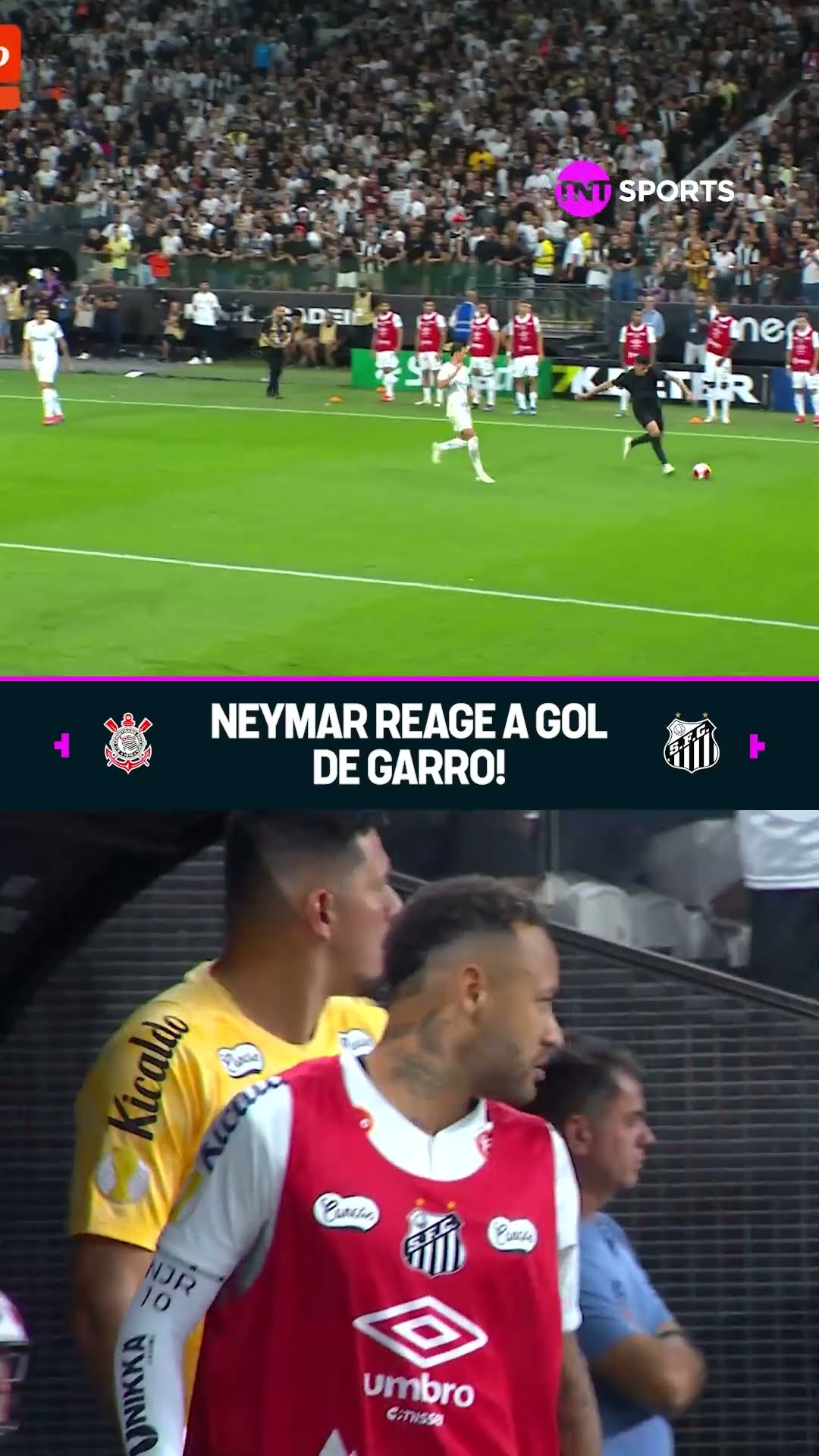 FICOU NA BRONCA... OLHA A REAÇÃO DO NEYMAR NO GOLAÇO DO GARRO! #shorts