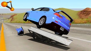 BeamNG.drive - Car Ramp Rollover Compilation