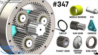 StepbyStep Tutorial: Designing a Planetary Gearbox in SolidWorks #347  | design with ajay |