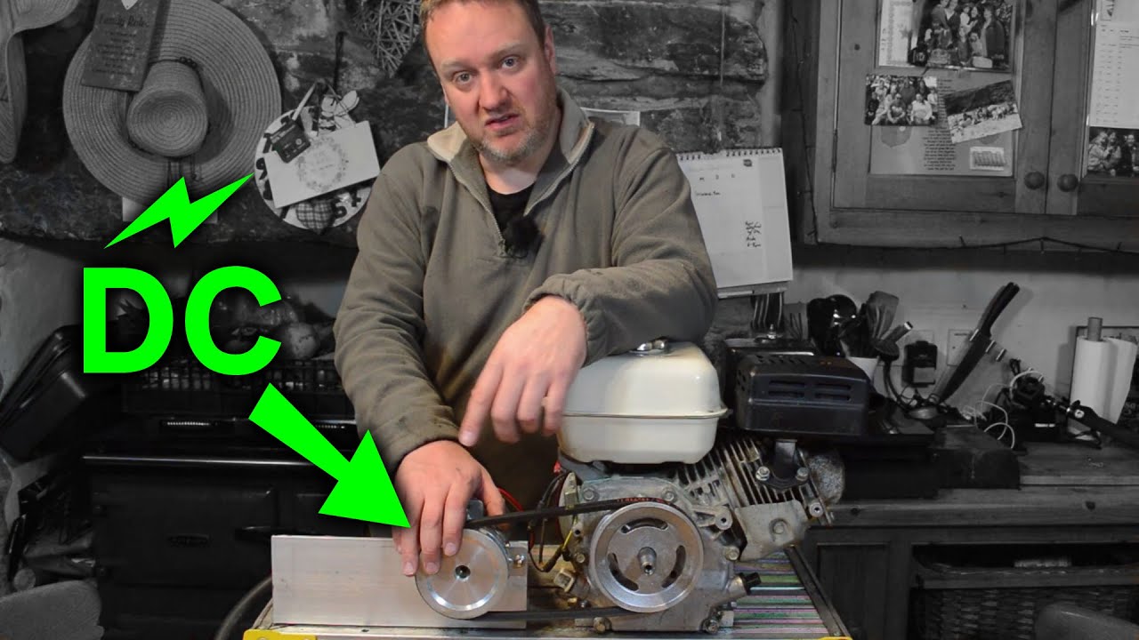 Homemade DIY DC 12v Generator Battery Charger, slow running Honda GX160