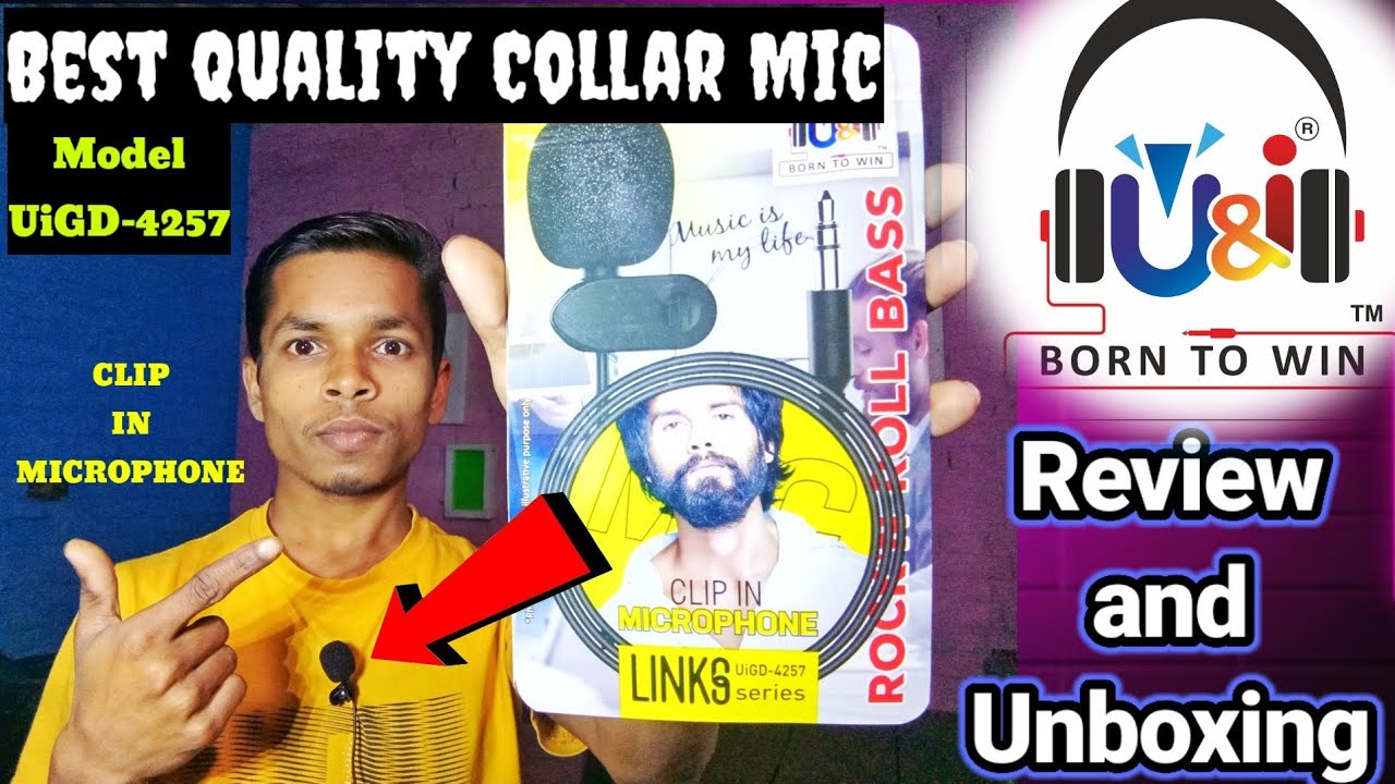 Best Cheapest👌 Price Collar Mic in YouTube videos | U&i UIGD-4257 | Best Quality Microphone in Video