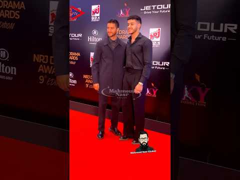 احمد مالك وشقيقه حسن في حفل توزيع جوائز كأس انرجي للدراما