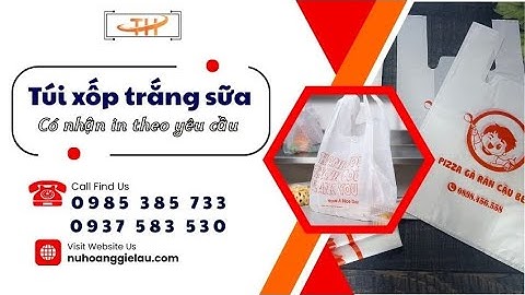Xưởng sản xuất túi xốp trắng sữa 2 quai - nhận in logo yêu cầu