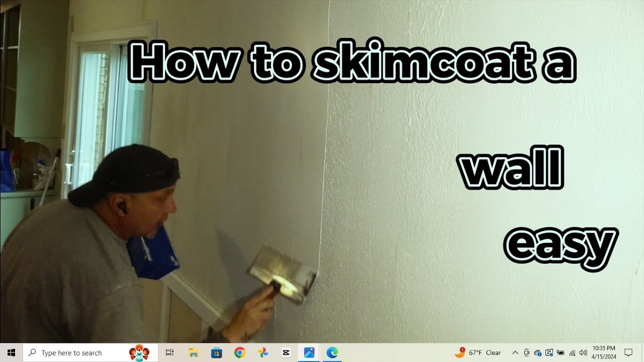 How to skim coat a wallpaper removal and wainscoting YouTube