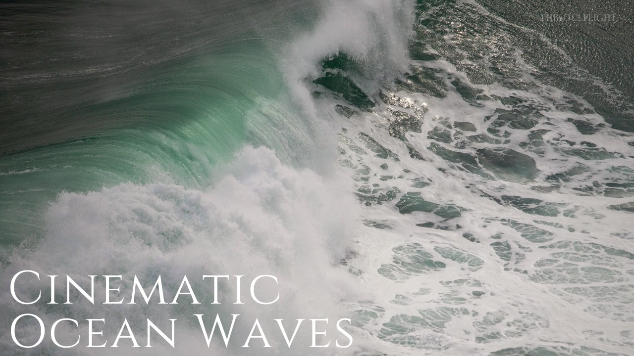 Cinematic Ocean Waves | FPV Drone Coastal Ambience 15 min