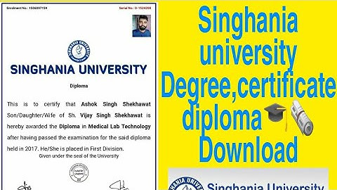 Degree Download#singhaniauniversity